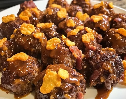 BBQ Bacon Cheeseburger Meatballs with Goldfish Crackers: A Bite-Sized Flavor Explosion