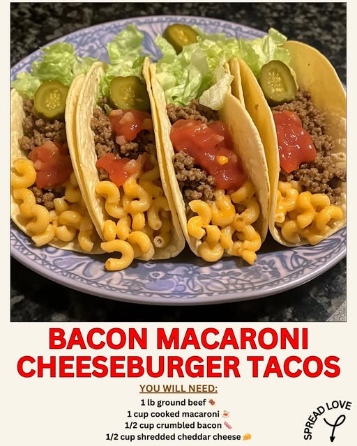 Bacon Macaroni Cheeseburger Tacos: A Mouthwatering Comfort Food Fusion