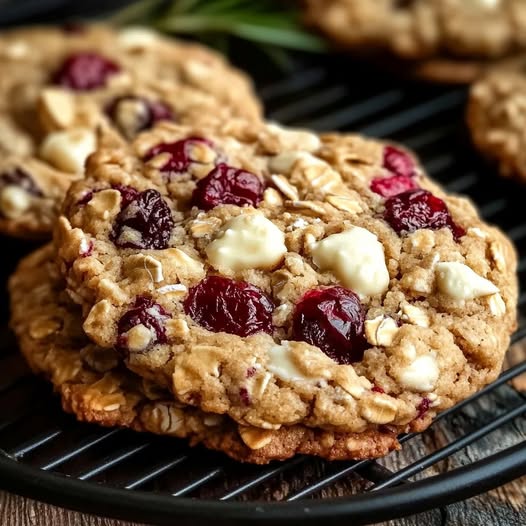 Holiday Cheer in Every Bite: White Chocolate Oatmeal Cranberry Cookies