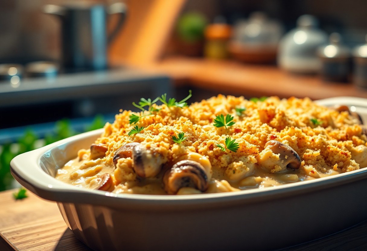 Creamy Chicken and Mushroom Casserole