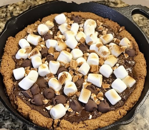 Gooey Marshmallow S’mores Cookie Skillet: A Campfire Classic Reinvented