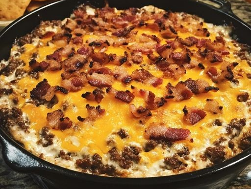 Bourbon BBQ Bacon Cheeseburger Dip: The Ultimate Party Showstopper