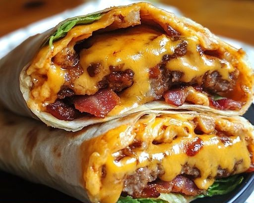 Cheesy Bacon Burger Wraps with Special Fry Sauce: A Crispy, Savory Delight