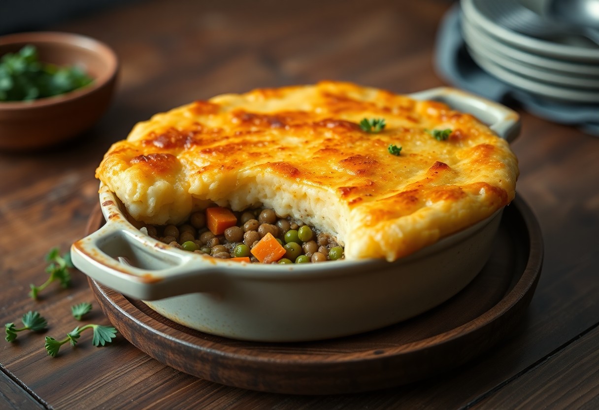 Vegan Lentil Shepherd’s Pie with Mashed Potatoes