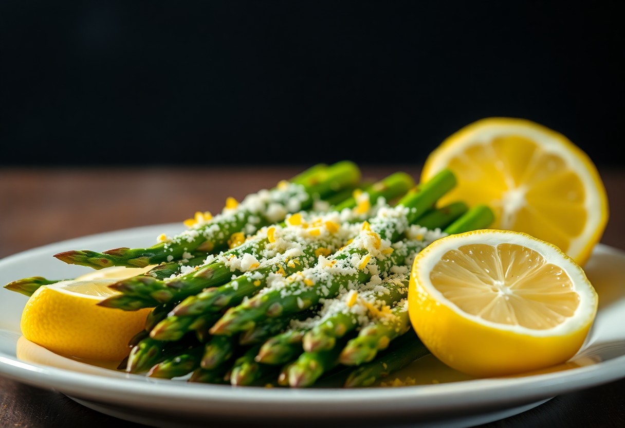 Baked Parmesan Asparagus with Lemon Zest