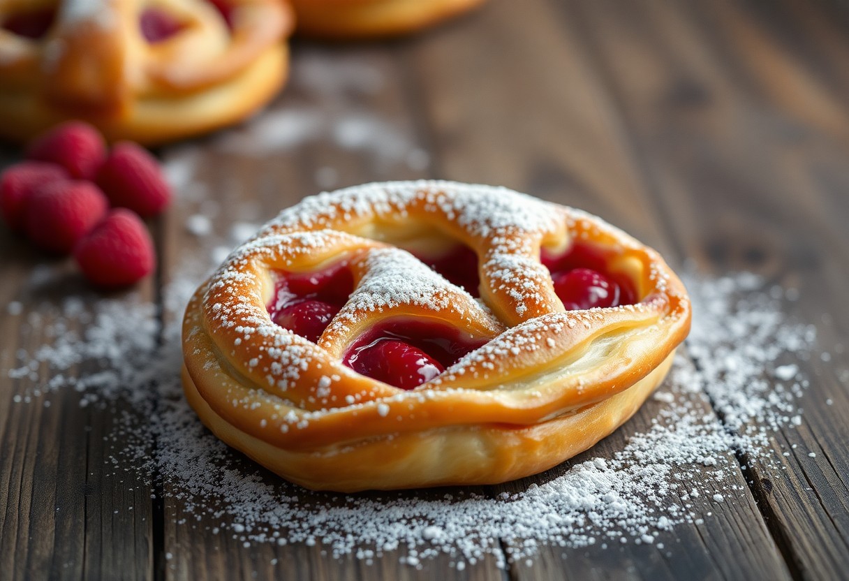 Baked Raspberry Danish Breakfast Pastry