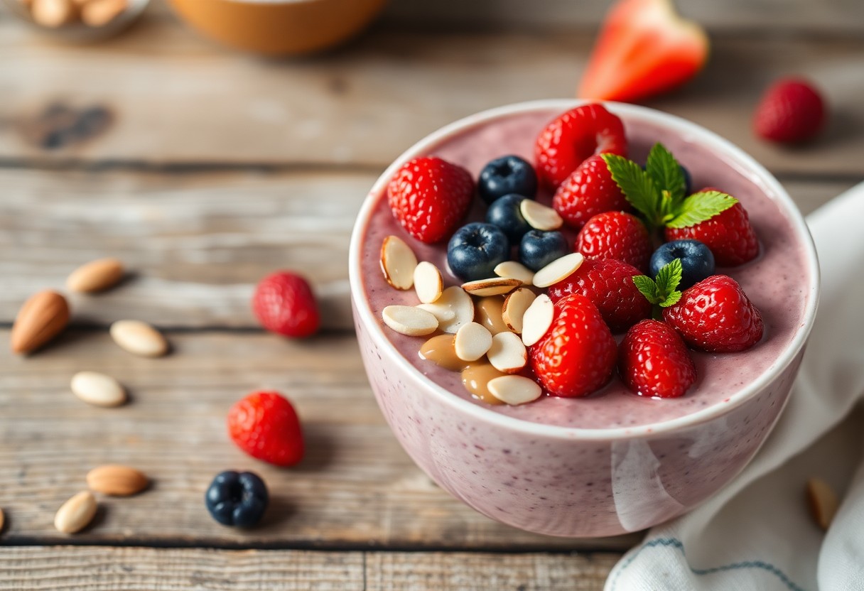 Berry and Almond Butter Smoothie Bowl