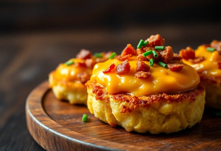 Upgrade Your Side Dish Game with Cheddar and Bacon Mashed Potato Cakes