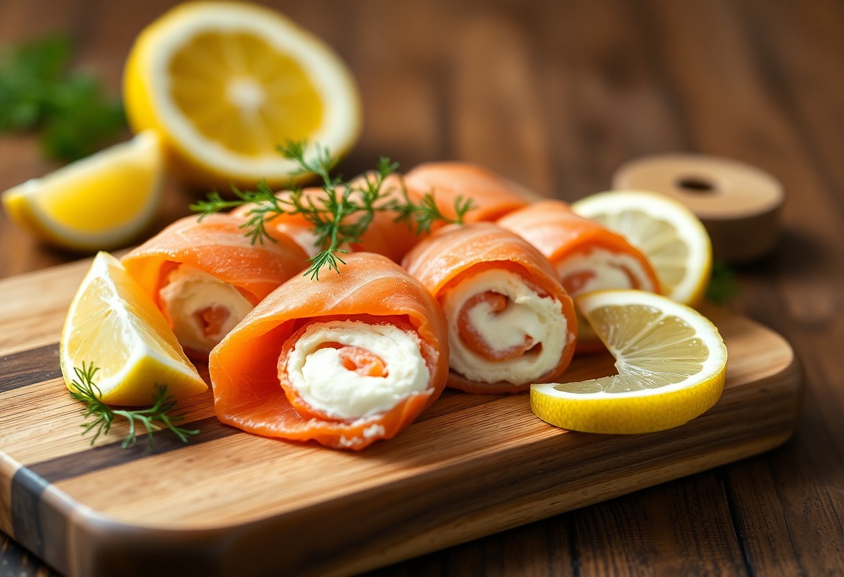 Cream Cheese and Smoked Salmon Roll-Ups