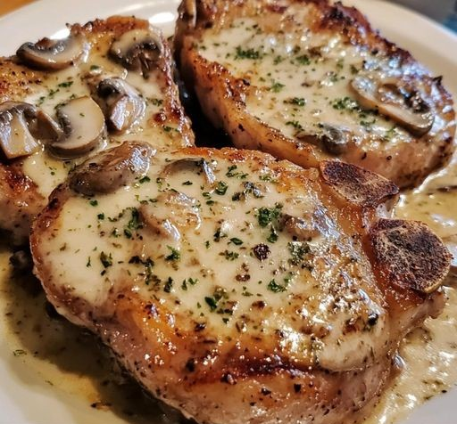 Mushroom Garlic Swiss Pork Chops: A Creamy, Savory Dinner Delight