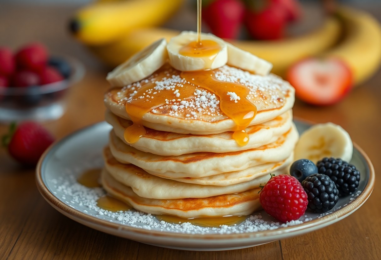 Fluffy Vegan Banana Pancakes