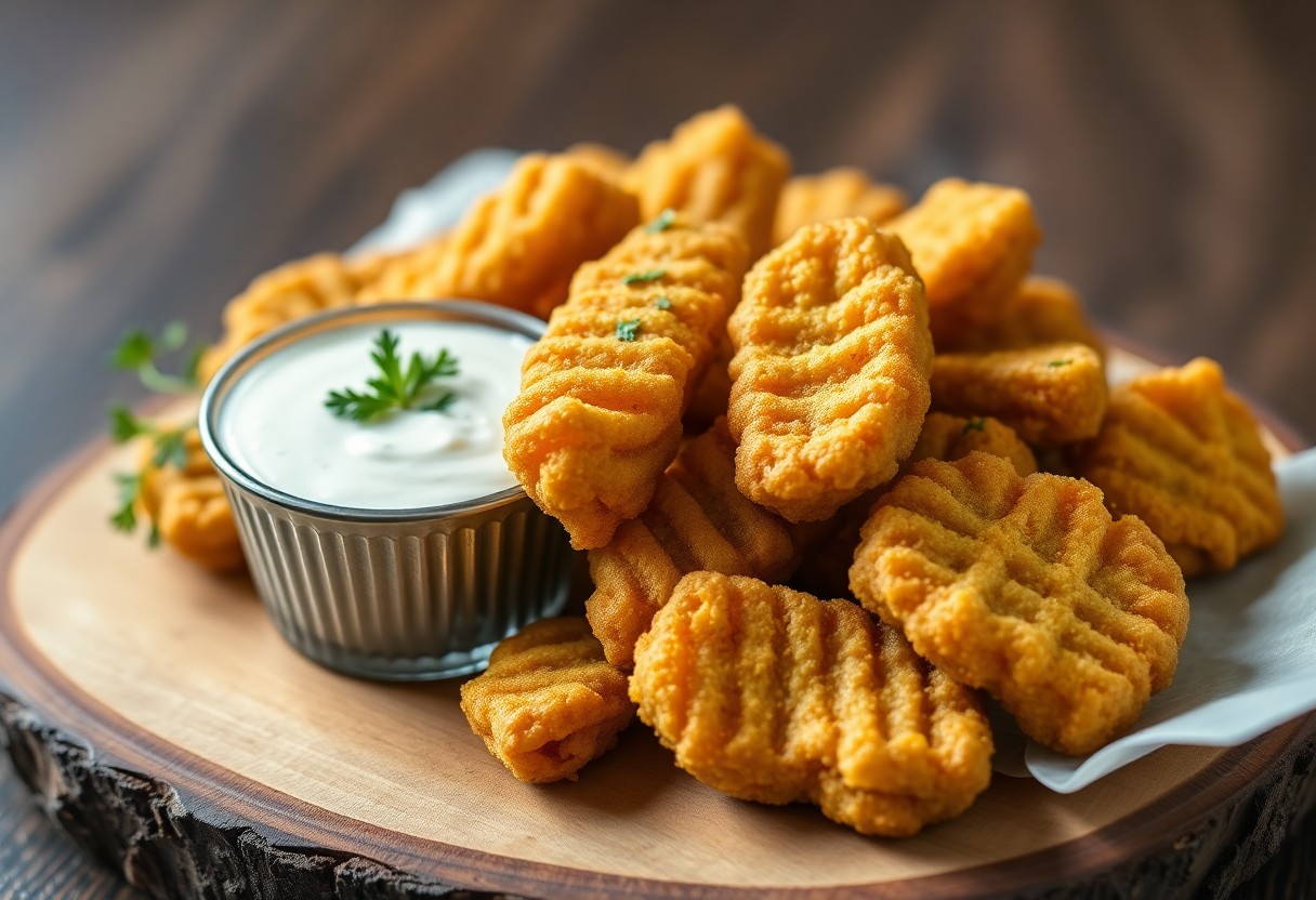 Fried Pickles with Creamy Ranch Dip