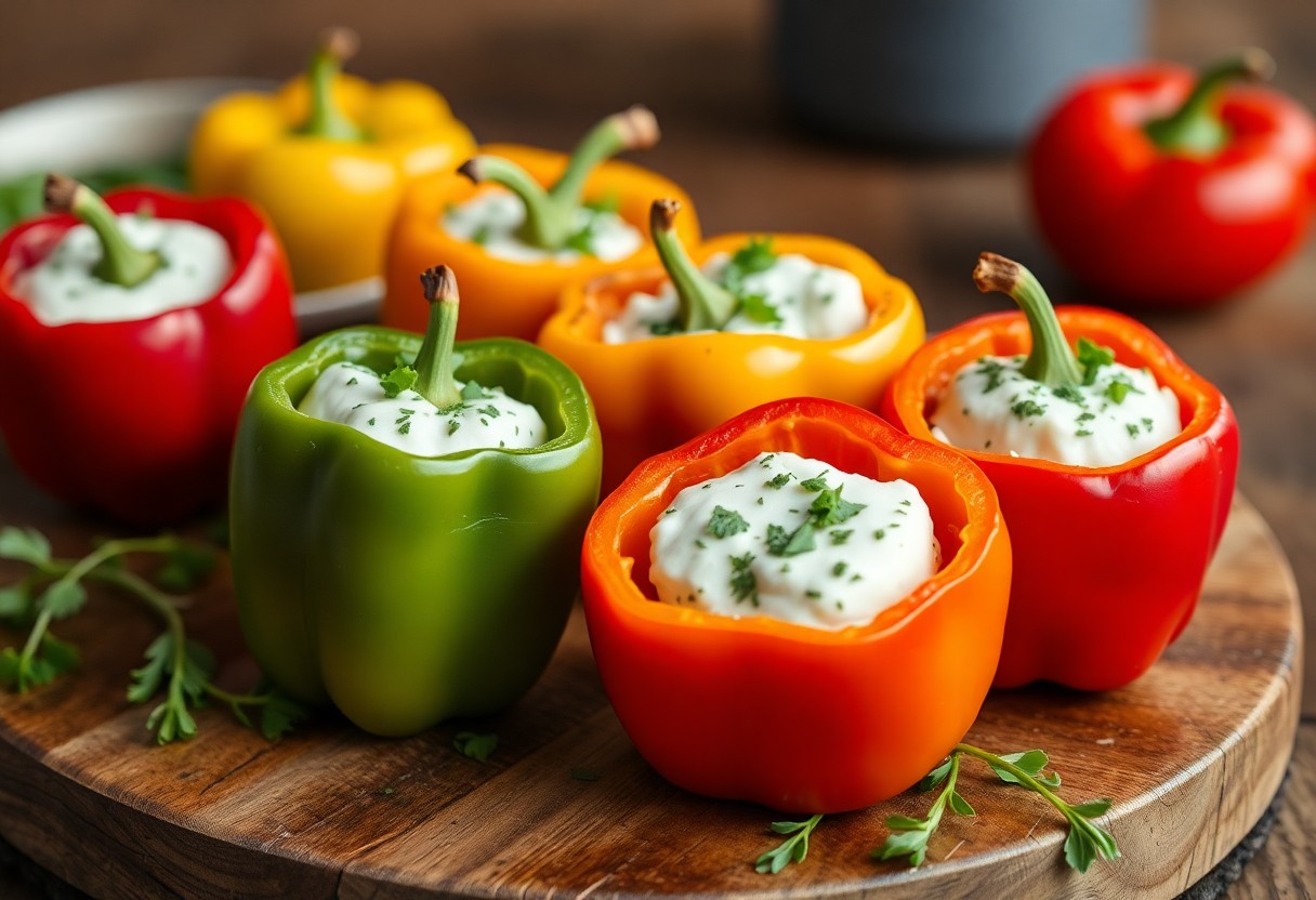 Herb Goat Cheese Stuffed Peppers