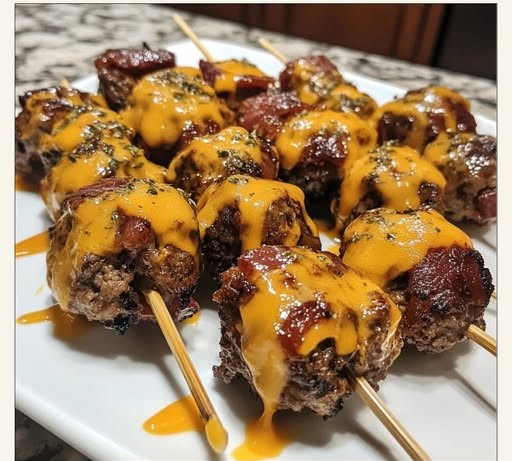 Smoky Bourbon BBQ Bacon Cheeseburger Bites: Perfect Party Appetizers