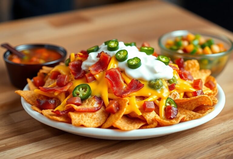 Loaded Nachos Supreme with Bacon and Cheddar: The Ultimate Party Snack