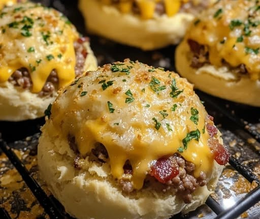 Garlic Parmesan Bacon Cheeseburger Bombs: Bite-Sized Bliss