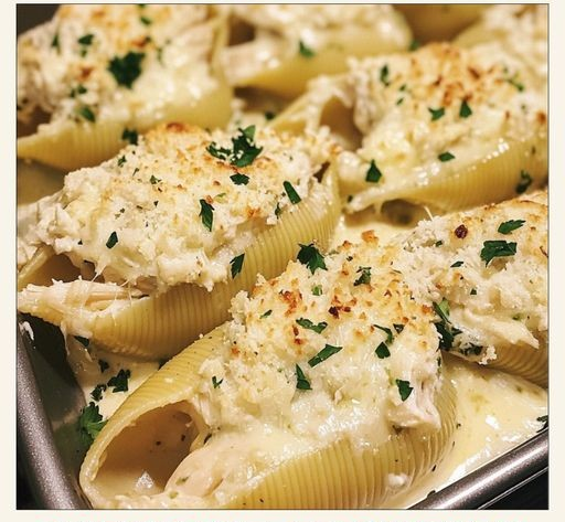 Garlic Butter Chicken Alfredo Stuffed Shells: A Creamy and Delicious Pasta Dish