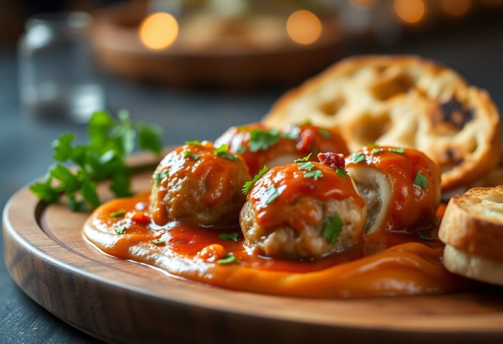 Smoky Bacon Sauce & Mozzarella-Stuffed Meatballs: A Flavor Explosion