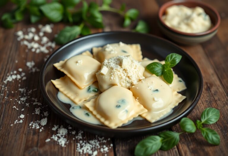 Spinach & Cheese Ravioli in Alfredo Sauce: A Creamy Italian Classic