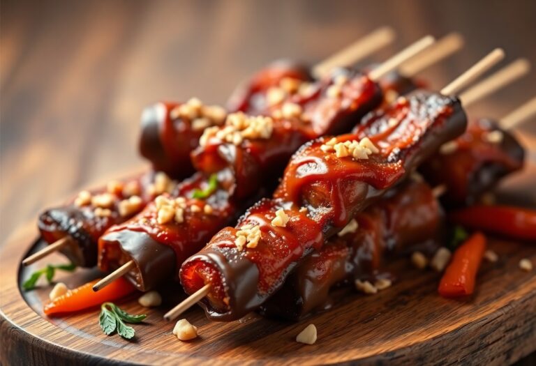 Sweet and Spicy Chocolate Bacon Skewers: A Flavor Explosion on a Stick