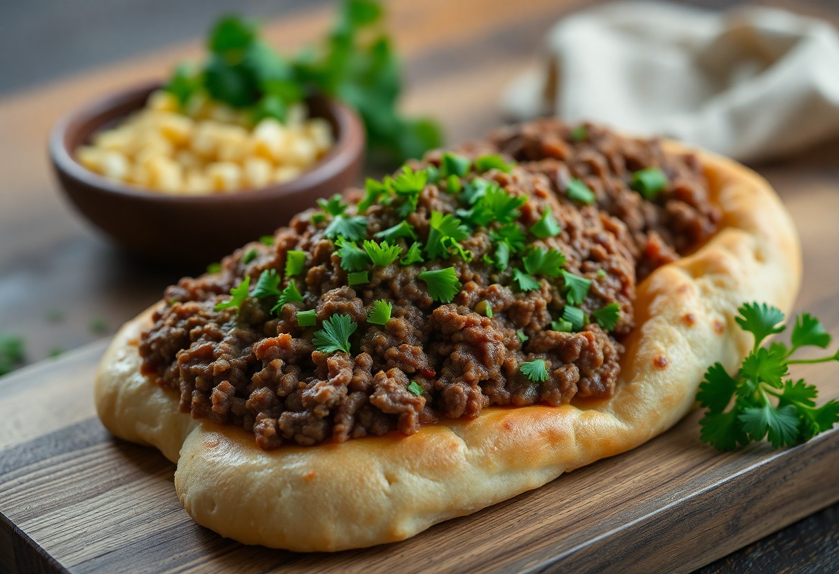 Turkish Pide Bread with Spiced Ground Beef: A Flavorful Delight to Try Today