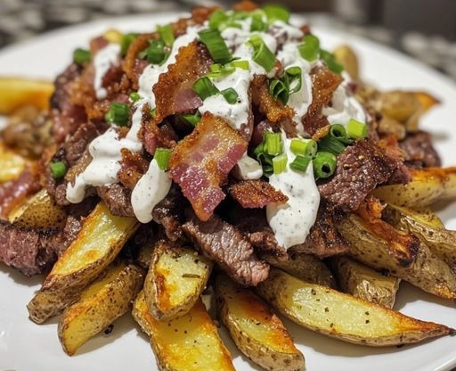 Loaded Steakhouse Fries with Spicy Ranch: The Ultimate Comfort Food Experience