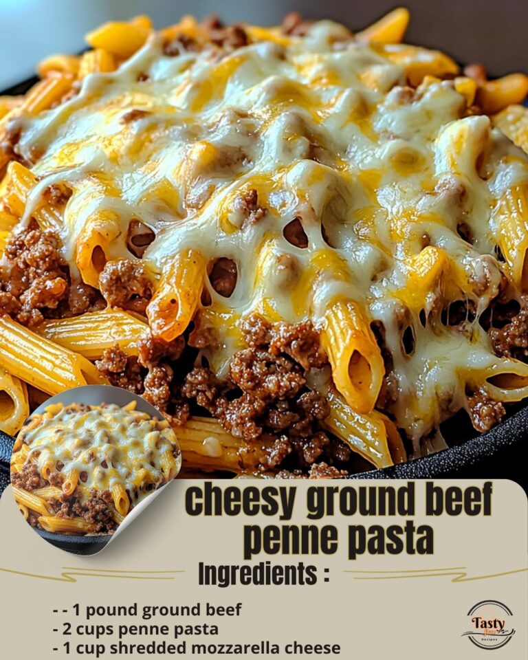 Cheesy Ground Beef Penne Pasta: A Quick & Comforting Dinner Classic ...