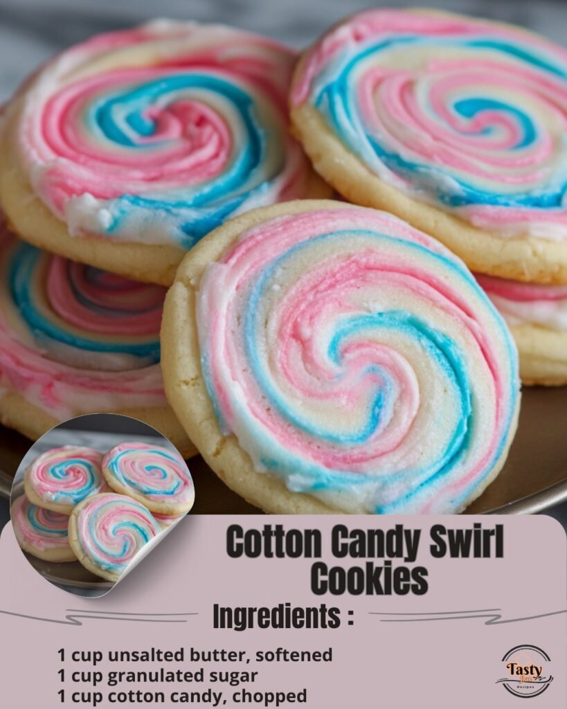 Cotton Candy Swirl Cookies A Magical Treat with a Nostalgic