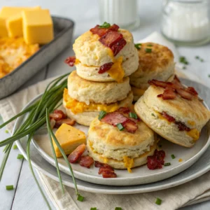 Bacon and Cheddar Breakfast Biscuits Recipe: A Savory and Flaky Morning Treat