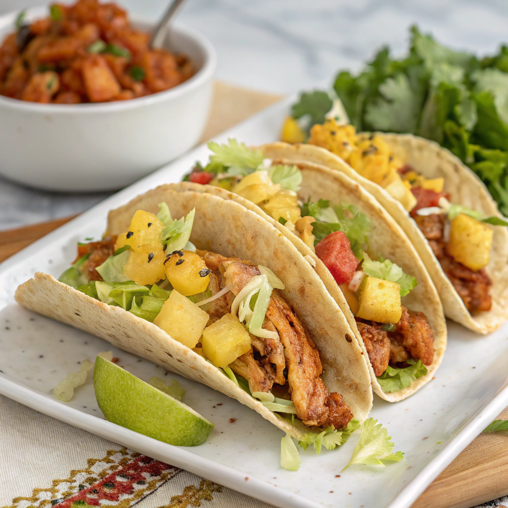 "BBQ Chicken Tacos with Pineapple Salsa: A Sweet and Savory Mashup"