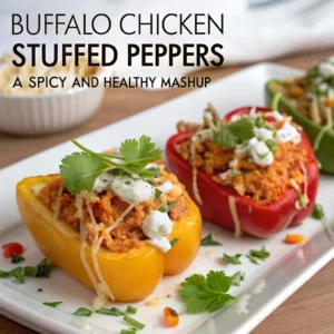 "Buffalo Chicken Stuffed Peppers: A Spicy and Healthy Mashup"