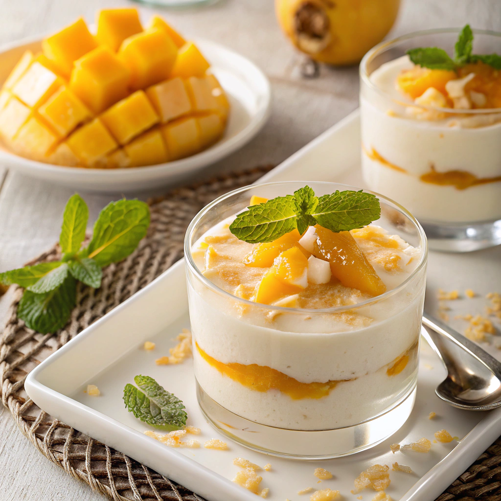 Coconut Mango Panna Cotta Recipe: A Creamy and Tropical Dessert