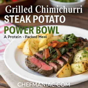 "Grilled Chimichurri Steak Potato Power Bowl: A Protein-Packed Meal"