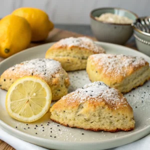 Lemon Poppy Seed Scones Recipe: A Light and Citrusy Breakfast Pastry