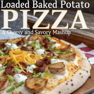 "Loaded Baked Potato Pizza: A Cheesy and Savory Mashup"
