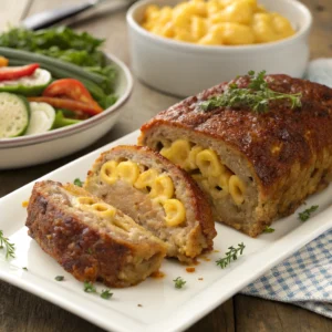"Mac and Cheese-Stuffed Meatloaf: A Comfort Food Classic Reinvented"