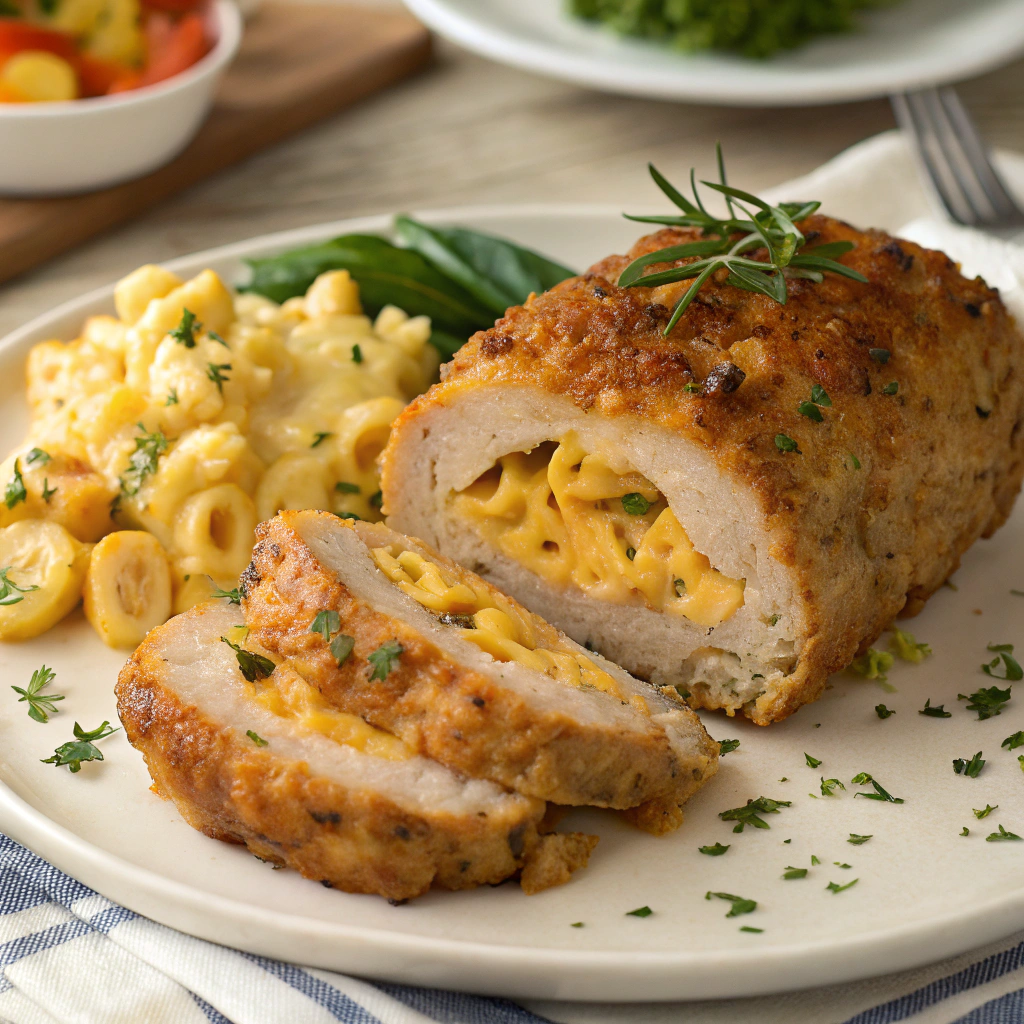 Mac 'n' Cheese-Stuffed Chicken Meatloaf You Have to Try