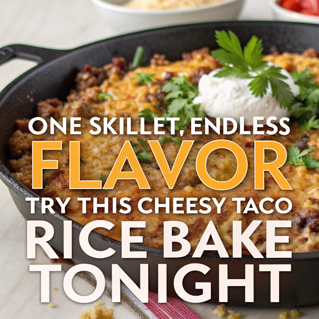 One Skillet, Endless Flavor: Try This Cheesy Taco Rice Bake Tonight