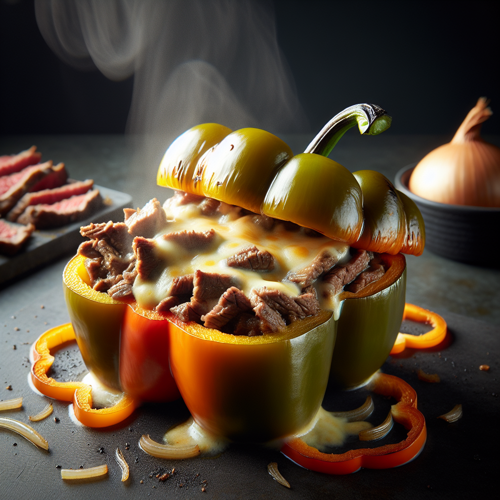 Philly Cheesesteak Stuffed Peppers (Low-Carb & Quick)