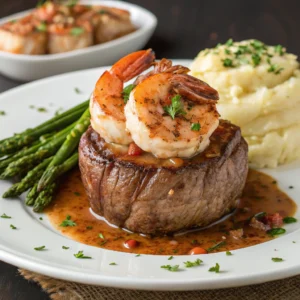 "Shrimp Étouffée Stuffed Filet Mignon: A Decadent Surf and Turf Recipe"