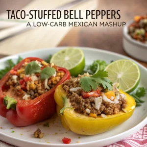 "Taco-Stuffed Bell Peppers: A Low-Carb Mexican Mashup"