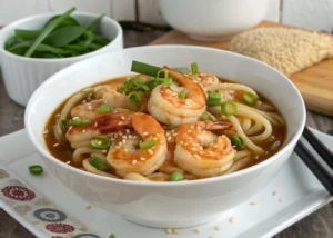 15-Minute Garlic Prawn Udon for Quick, Flavor-Packed Dinners