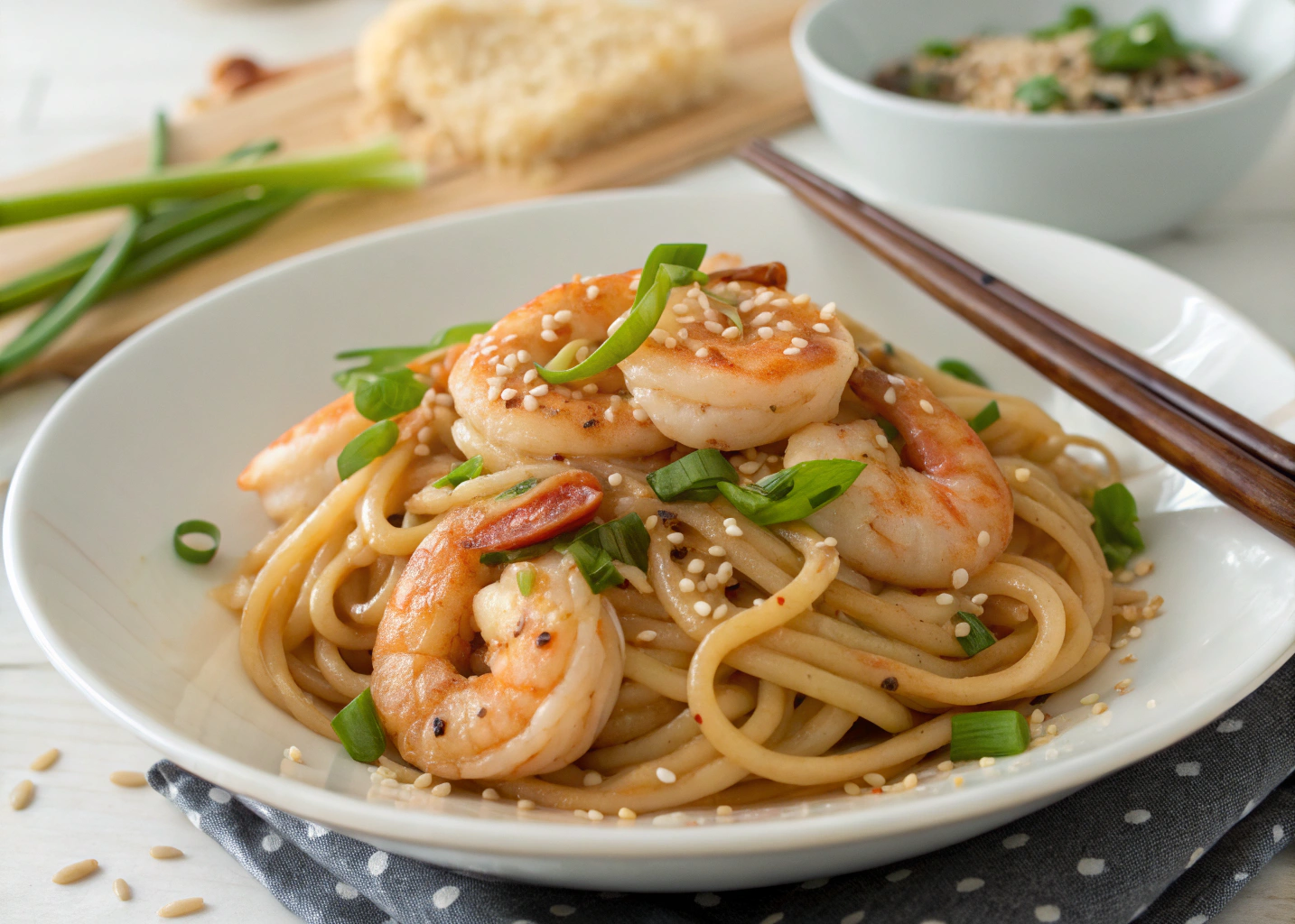 15-Minute Garlic Prawn Udon for Quick, Flavor-Packed Dinners