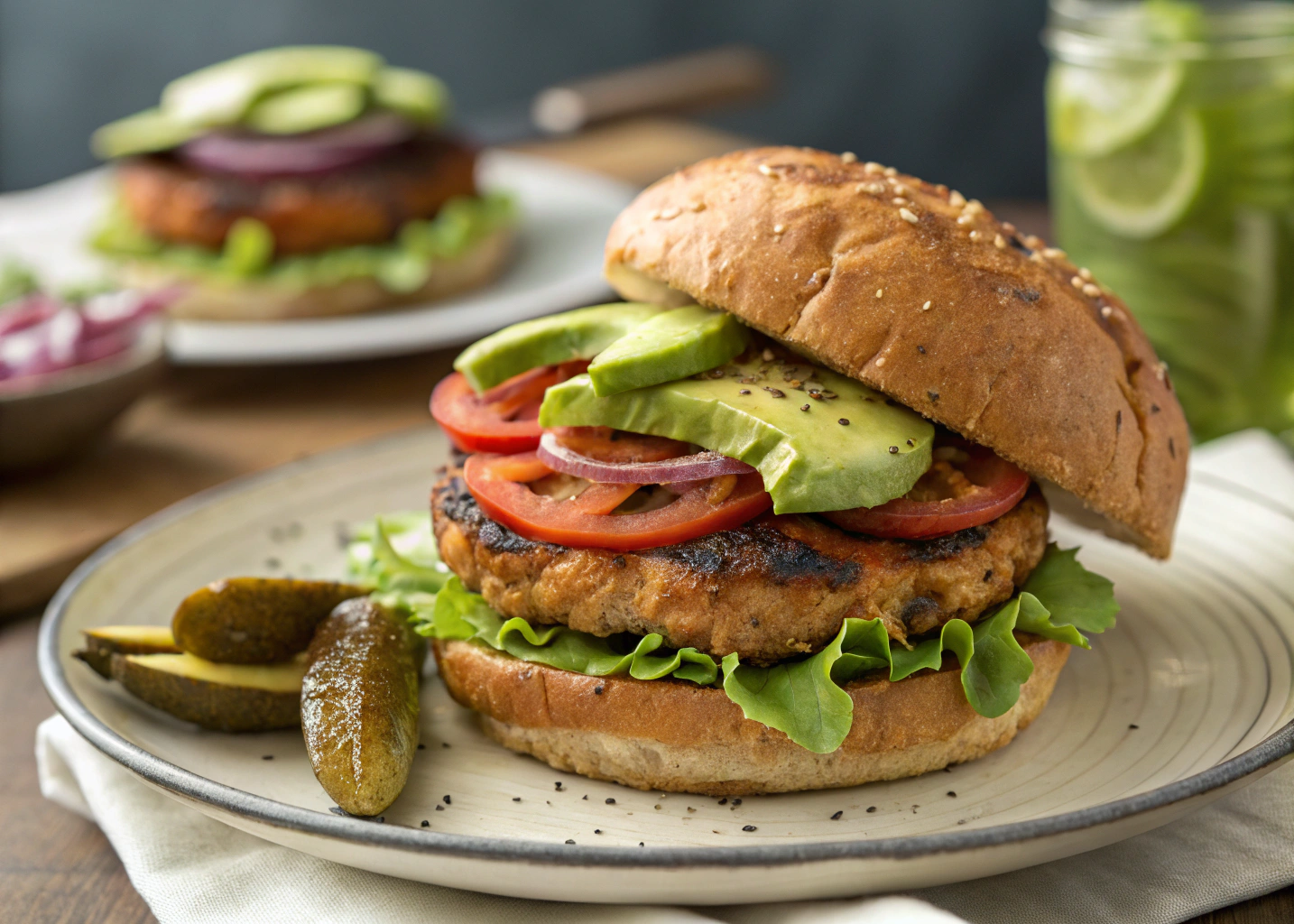 A No-Fuss Veggie Burger Packed with Protein and Fresh Ingredients
