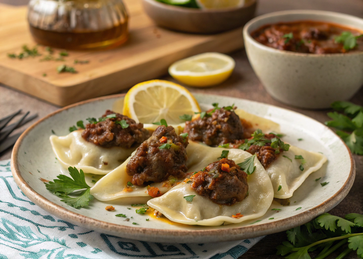 Afghan Beef Raviolis (Mantwo): A Traditional and Flavorful Dumpling Dish