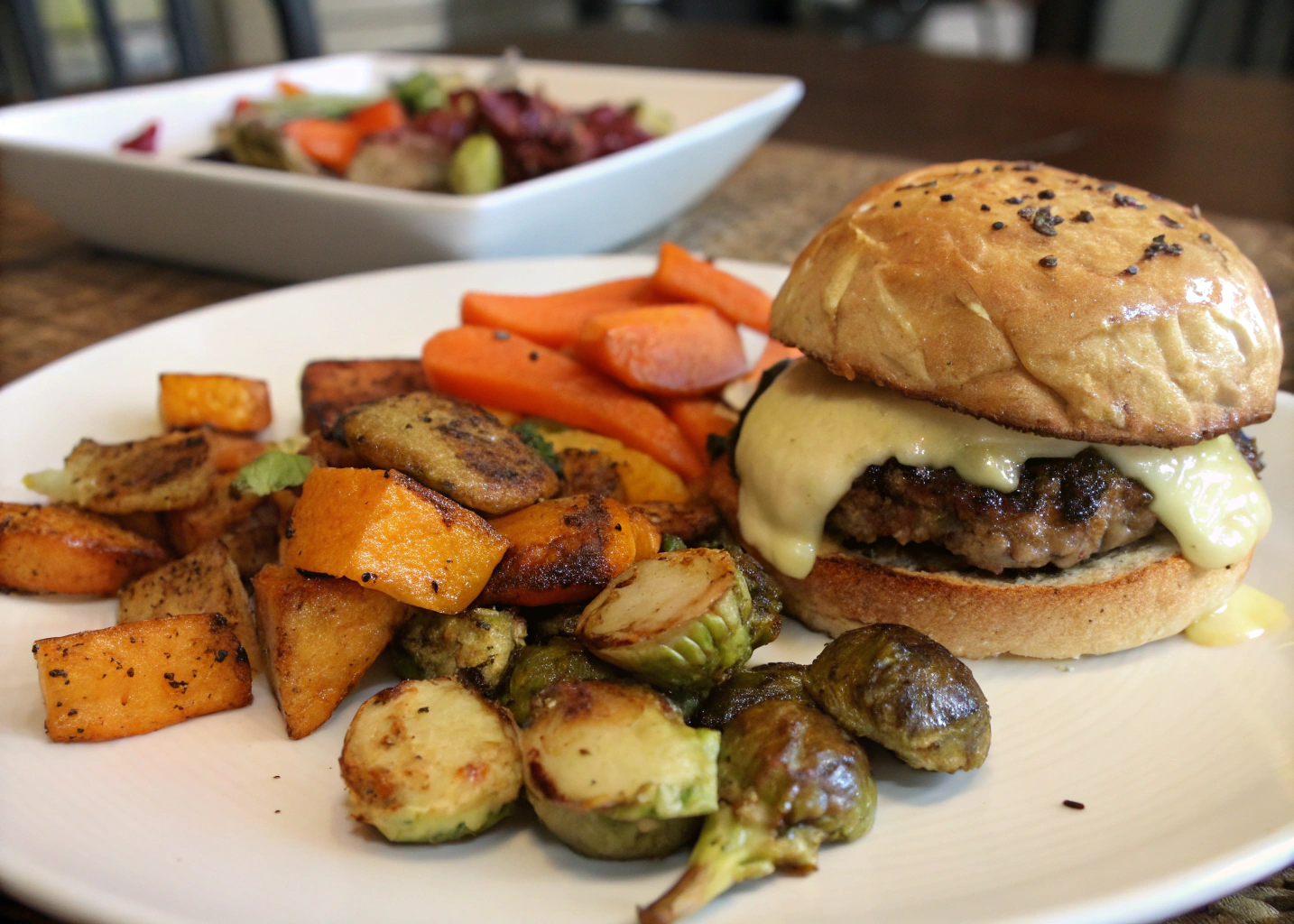 Amish Hamburger with Fall Veggies Bake