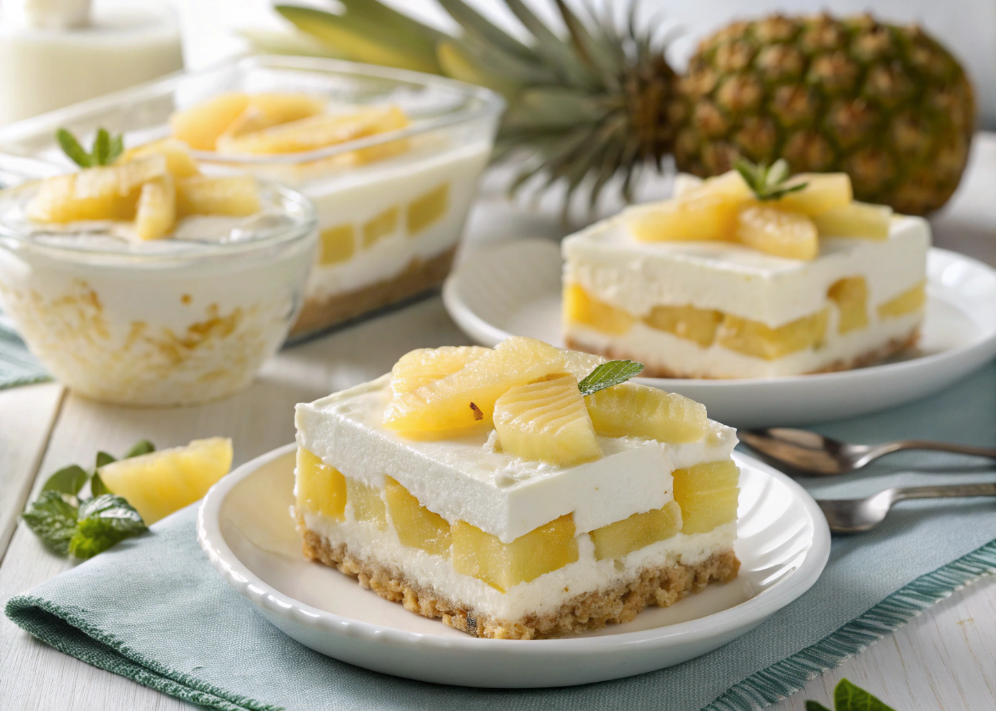 Angel Lush with Pineapple: A Light and Refreshing No-Bake Dessert
