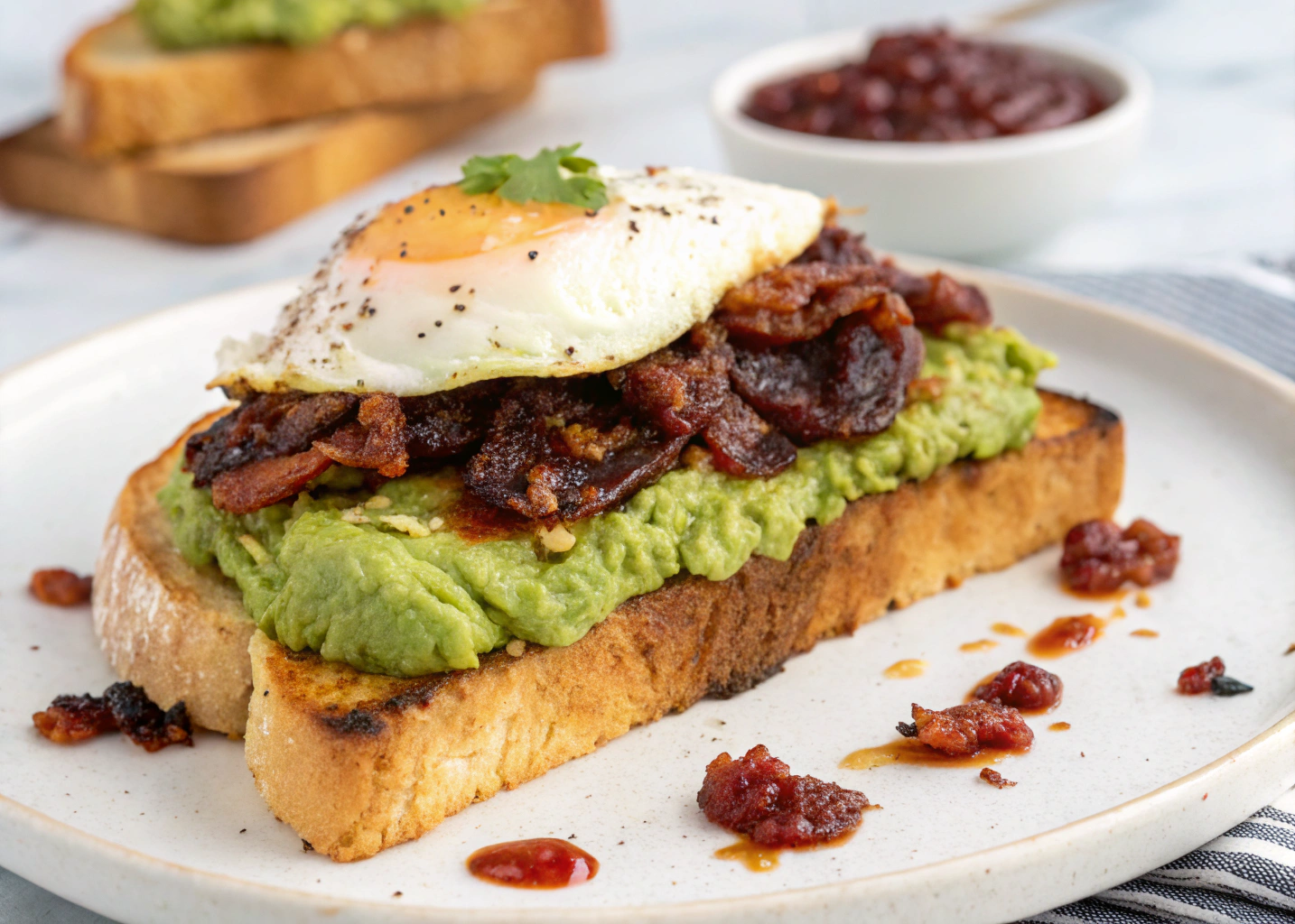 Avocado Toast Just Leveled Up—Try This Bacon Jam & Egg Combo