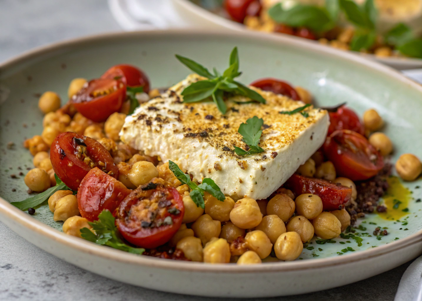 Baked Feta and Chickpeas: A Simple, Flavor-Packed Mediterranean Dish