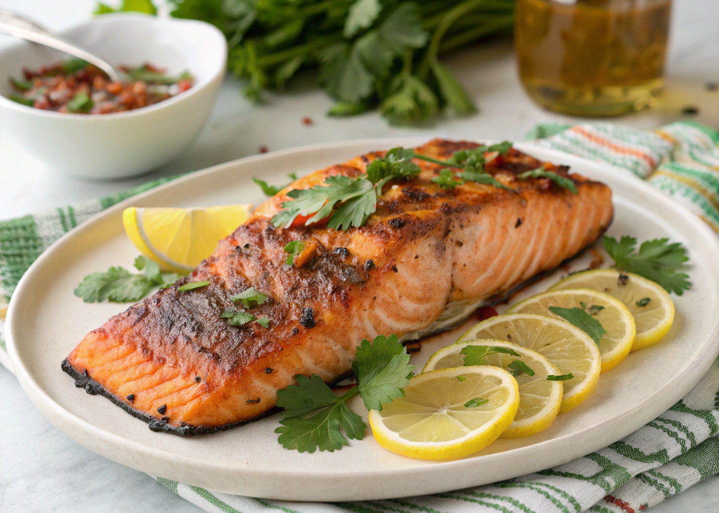 Baked Salmon with Southeast Asian Marinade: A Flavorful and Healthy Dish